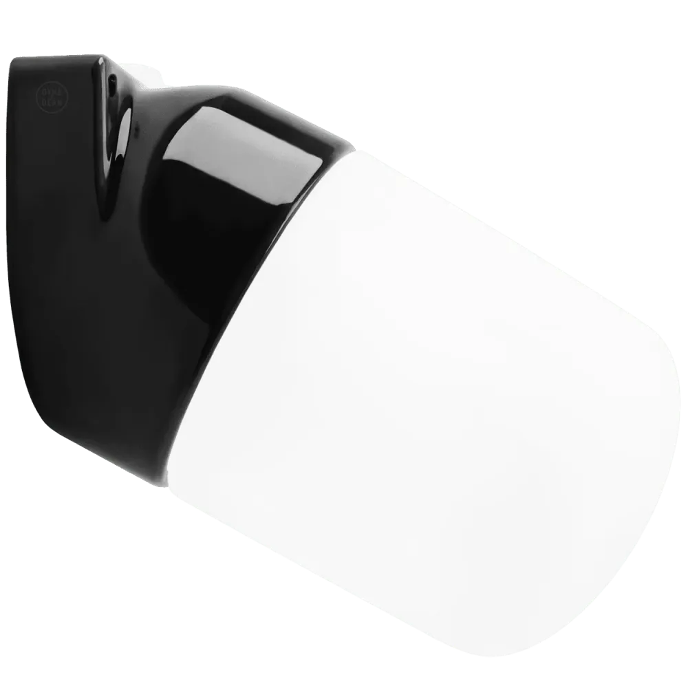 LUZ DE PAREDE COM ÂNGULO PRETO DE CERÂMICA FUNDADA E27 DYKE & DEAN