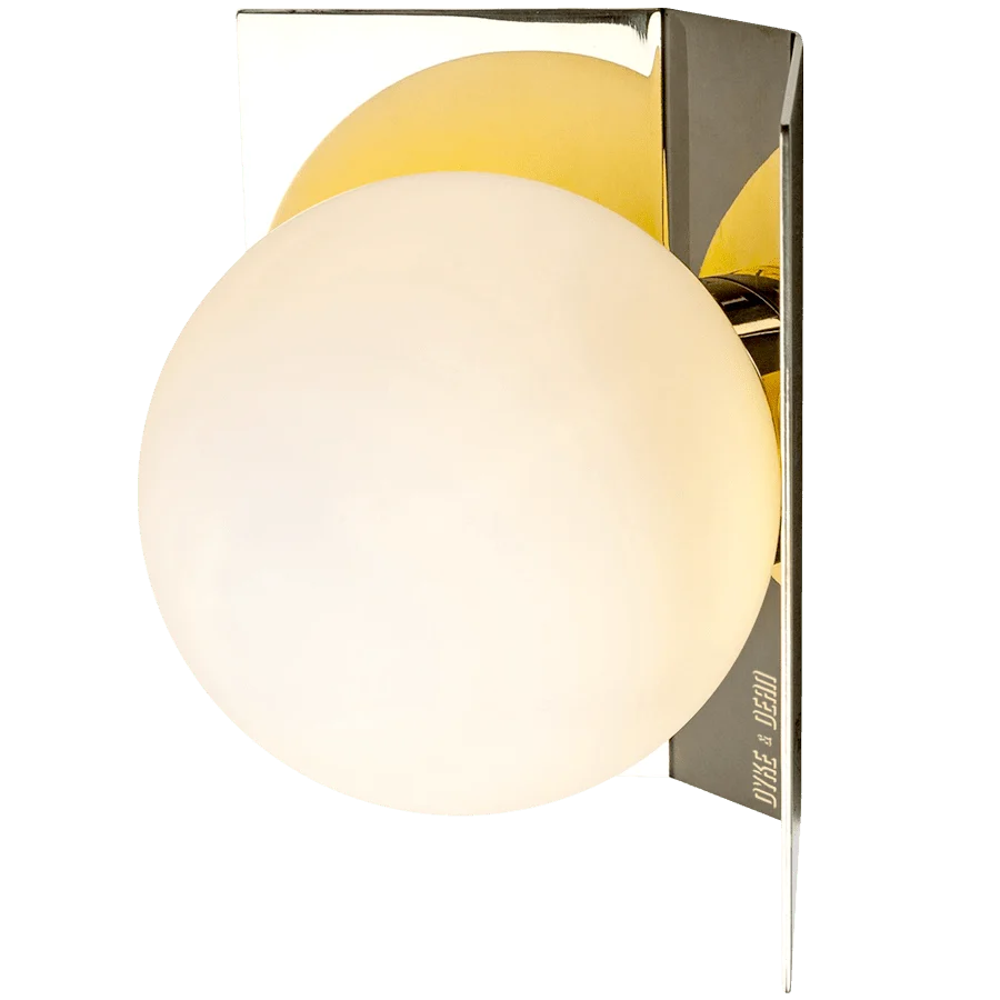 LUZES DE PAREDE EM GLOBO SOMBREADO PLATADO DYKE & DEAN