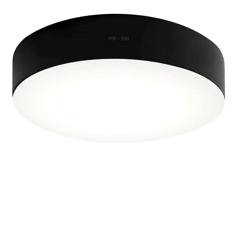 PAREDE DE DISCO PRETO E LUZ DE TETO 445MM DYKE & DEAN