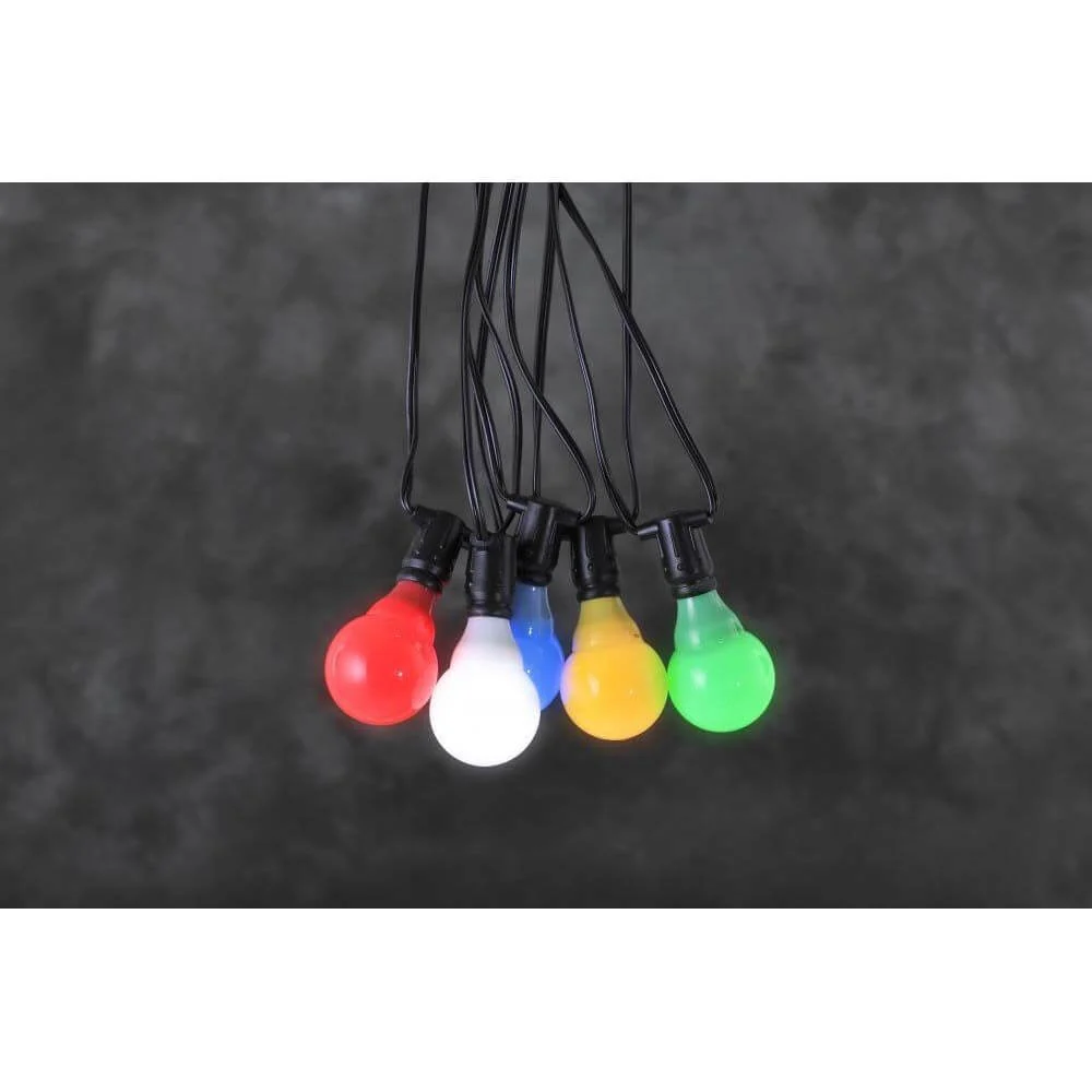 Extensão da cadeia de jardins de cerveja LED Opal 10 peras coloridas ip44