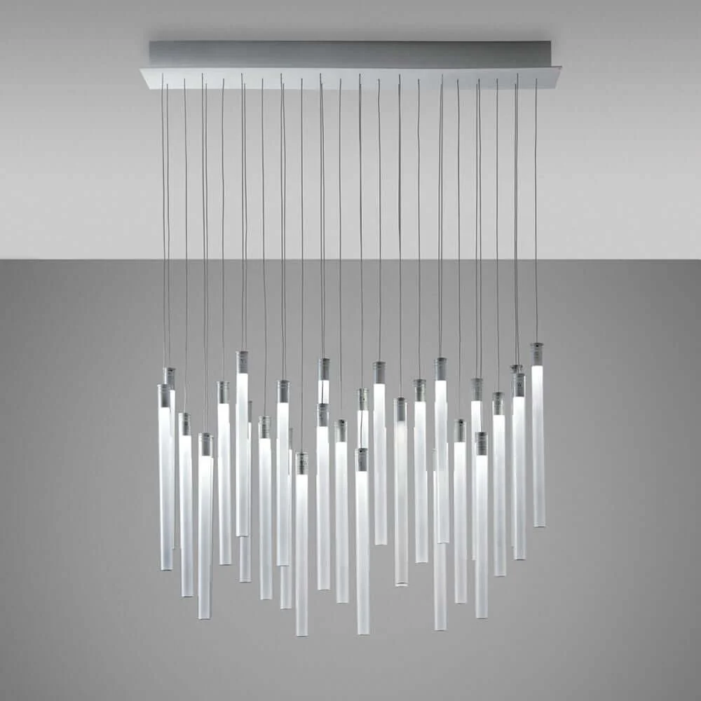 Fabbian Multispot LED pendurado lâmpada Tooby 30-Flame Angular