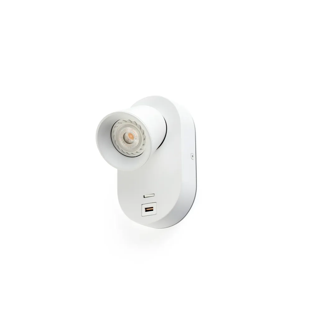 Corb GU10 + USB - FARO Blanco