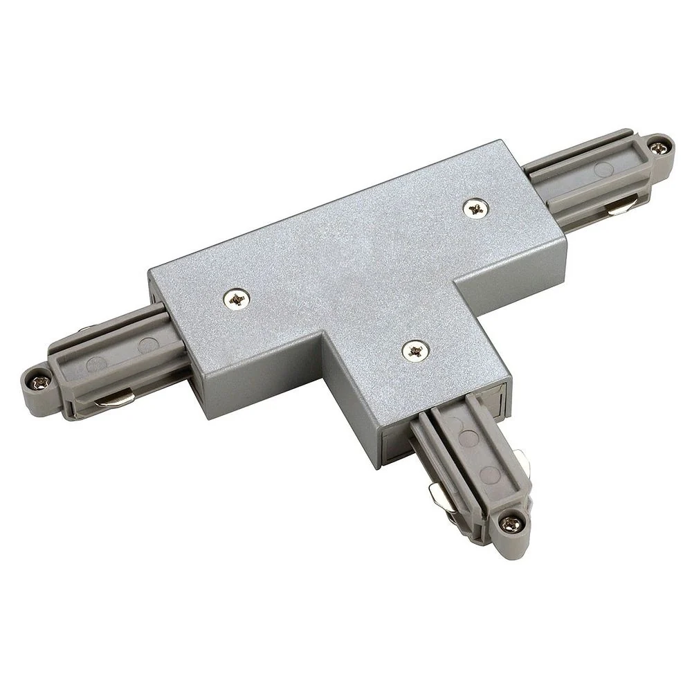 1 fases T estrutura do conector T versão prata cinza terra direita