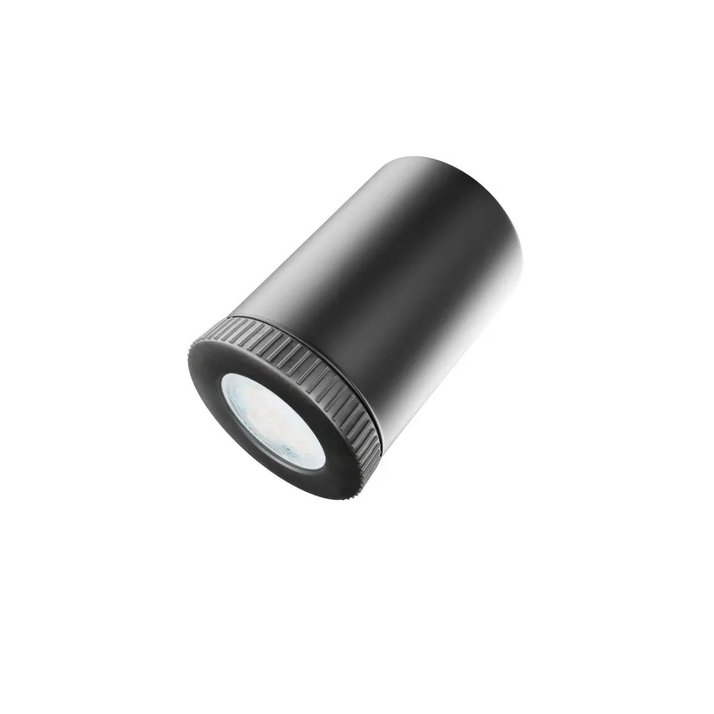 Fermaluce foco Mini Spotlight GU1d0, lâmpada orientável de parede ou teto com articulação - Preto