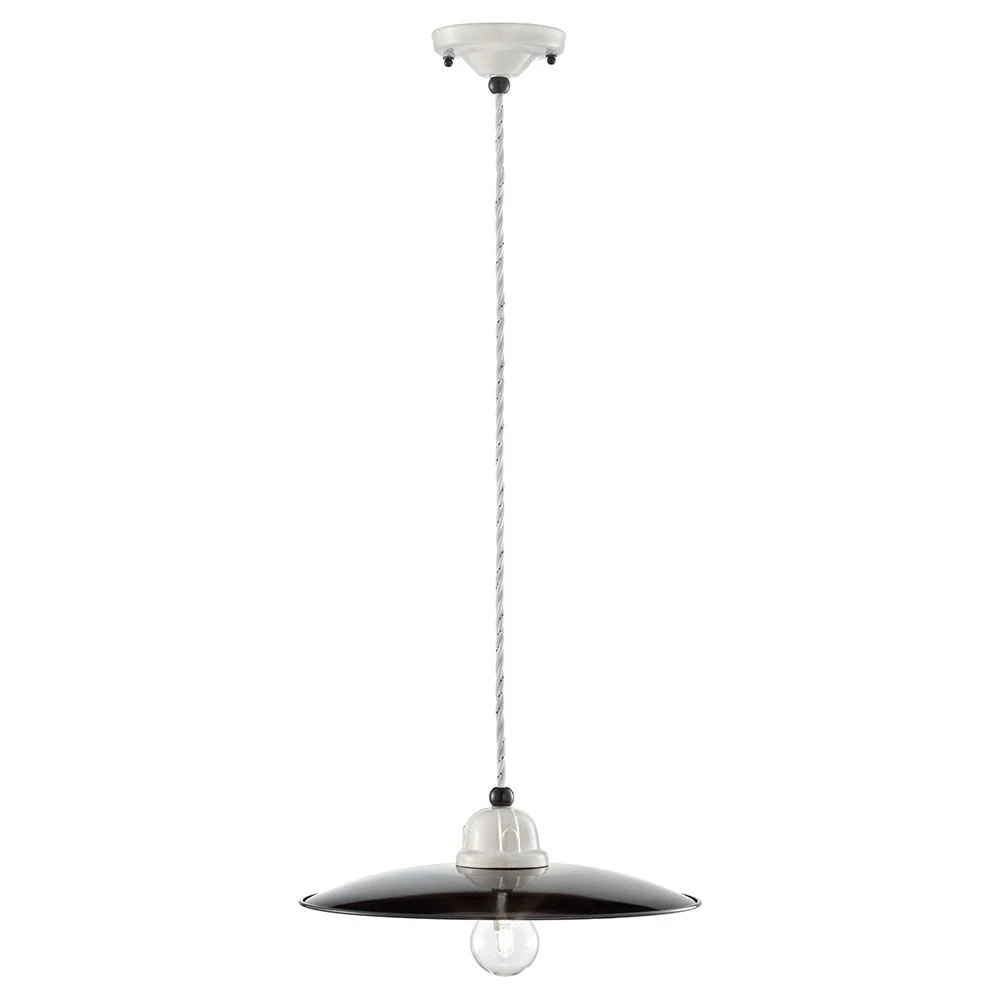 Ferroluce B&W Lâmpada de suspensão Ø 30cm