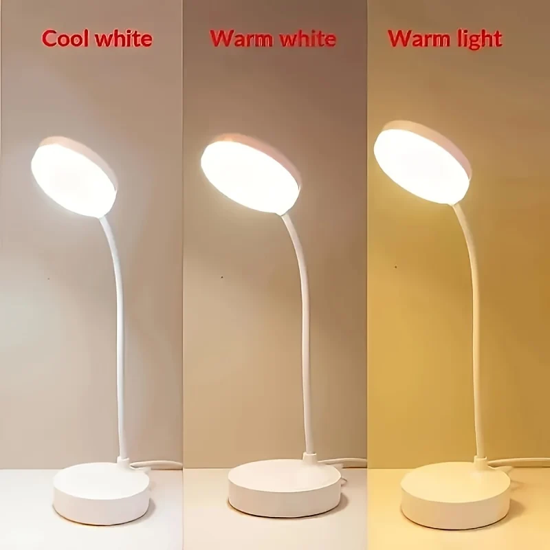 FlexiLight - Candeeiro de Secretária LED com Regulador de Intensidade em 3 Níveis e Alimentação USB