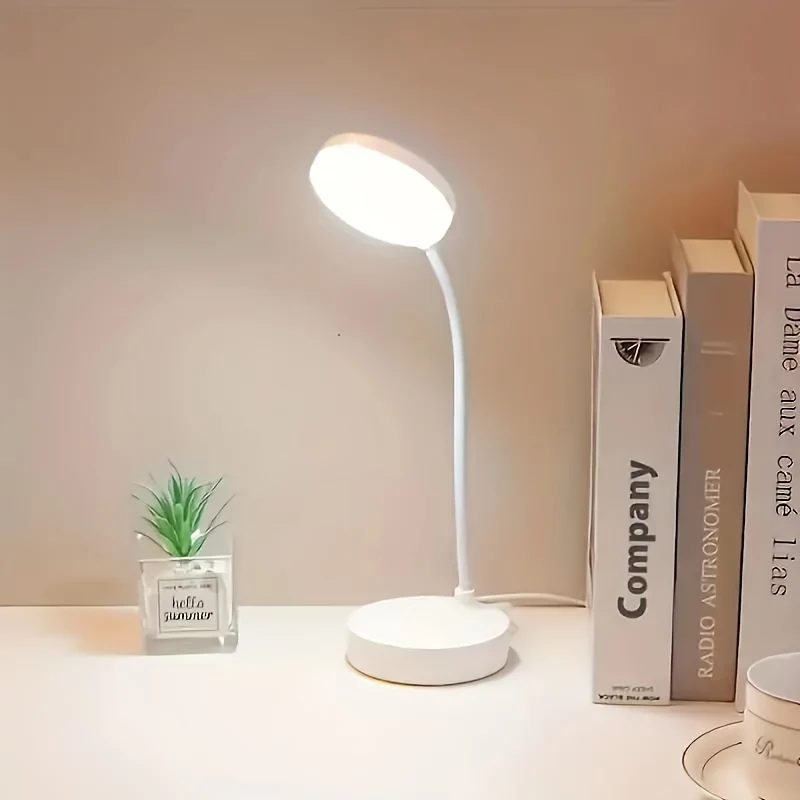 FlexiLight - Candeeiro de Secretária LED com Regulador de Intensidade em 3 Níveis e Alimentação USB