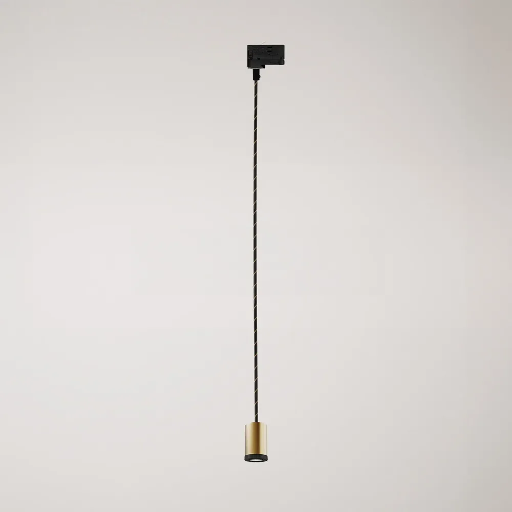 Foco individual Mini Spotlight GU1d0 para calhas - Bronze acetinado