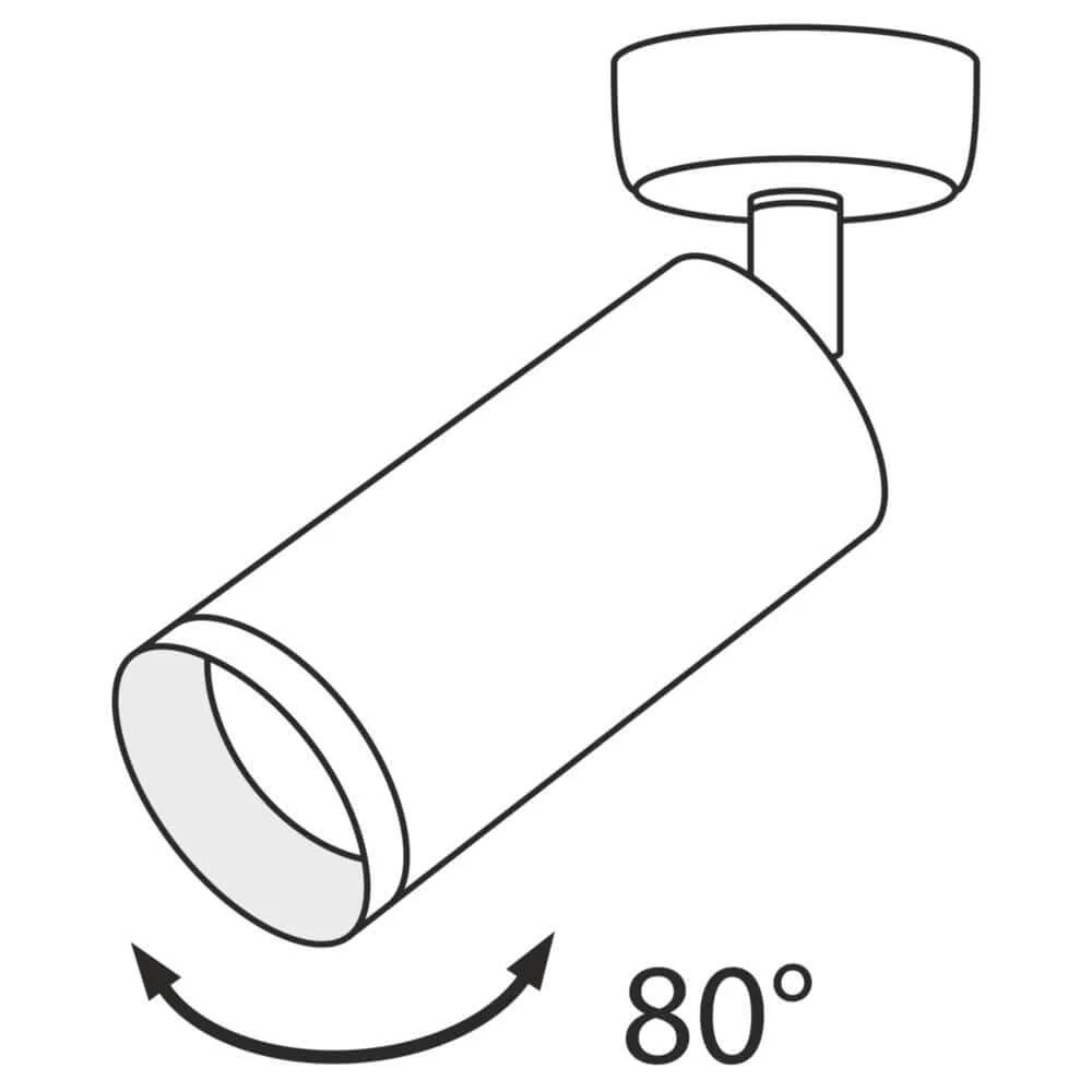 Foco no ponto de teto embutido 80 °