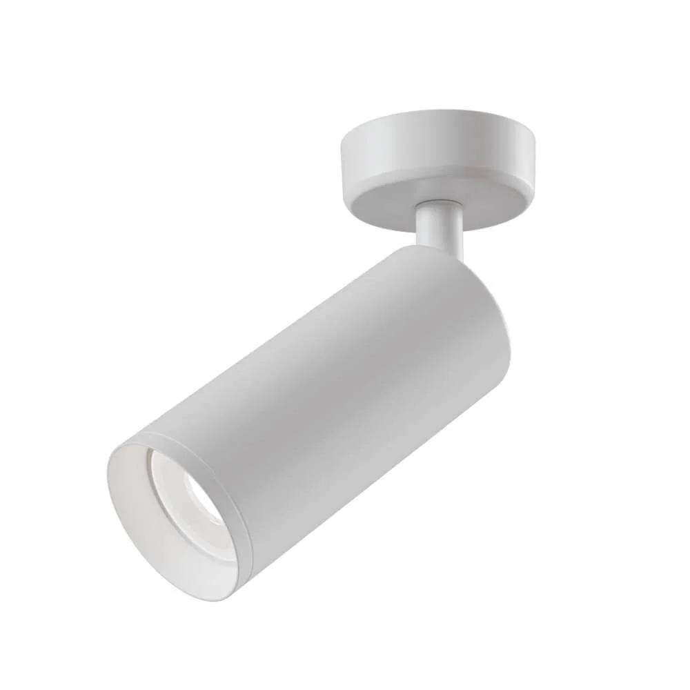 Foco no teto de teto de metal branco