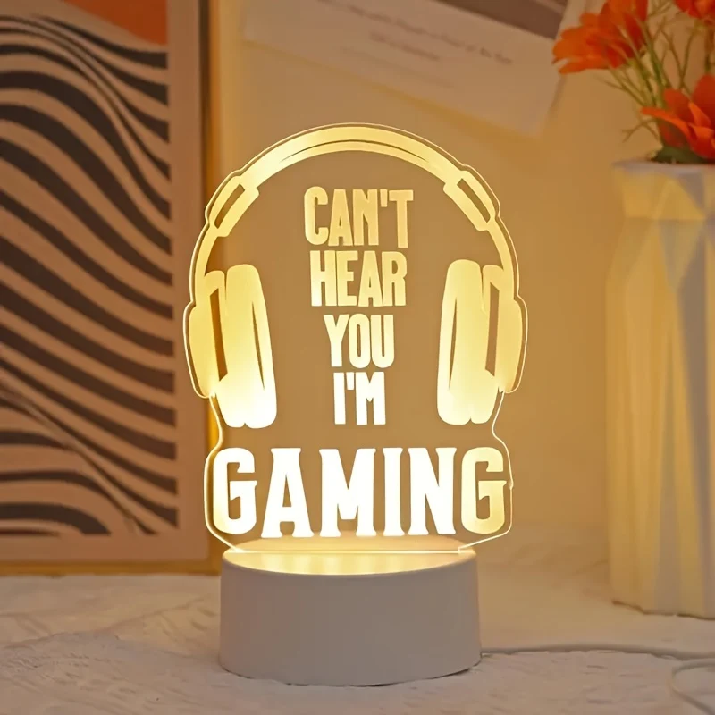 GameLamp - Mini candeeiro de mesa LED com carregamento USB para sala de jogos