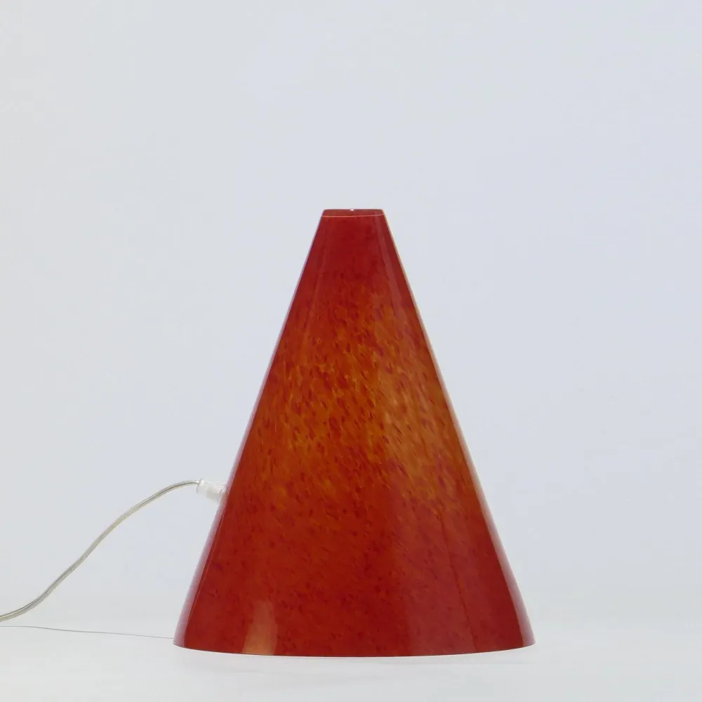 Candeeiro de mesa GEOMETRIC Cone Vermelho GLASSCOR | Hand·Blown glass Store