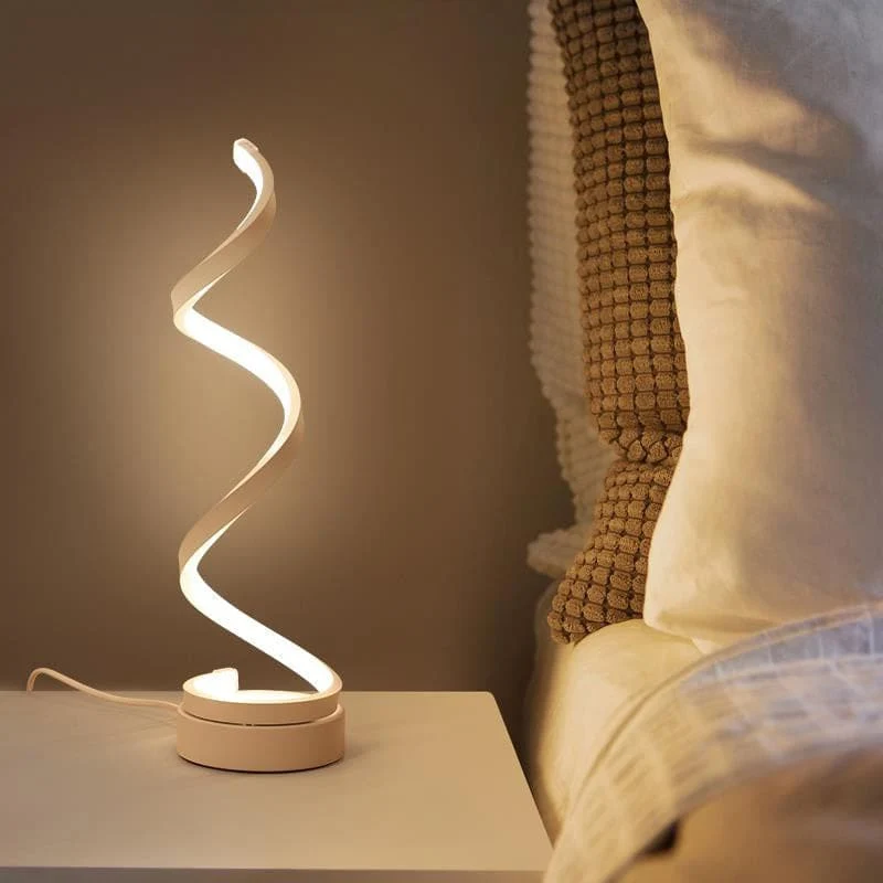 GloBulb - Candeeiro de mesa moderno com desenho de espiral LED