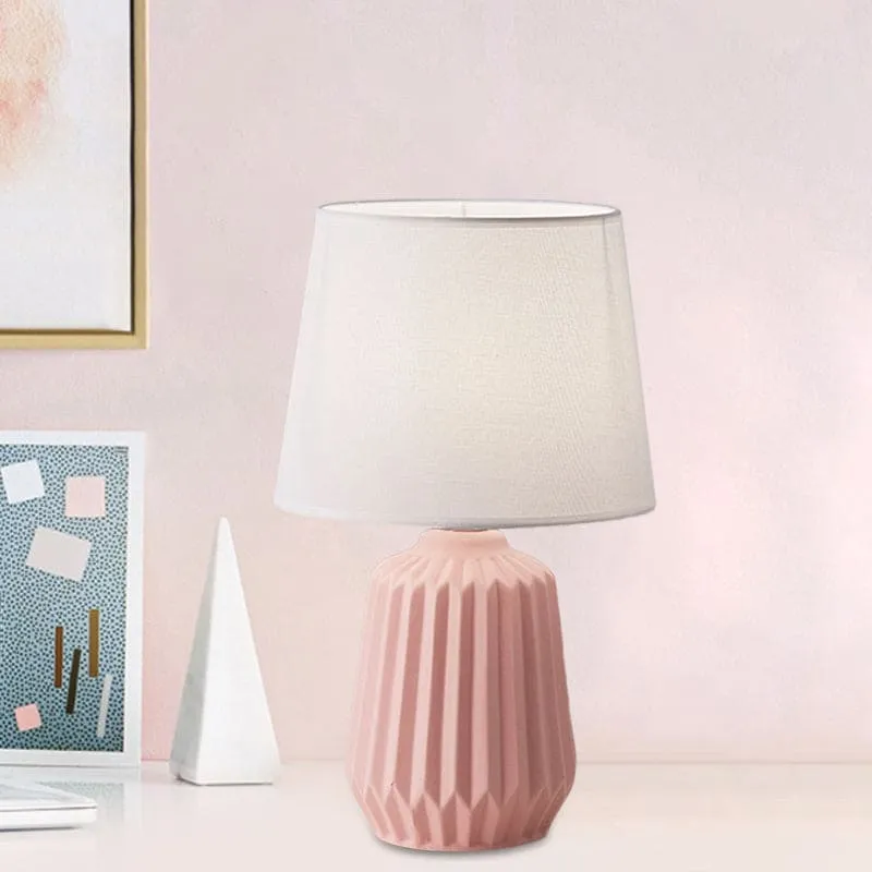GlowLite - Candeeiro de mesa com cúpula de tecido em forma de cone