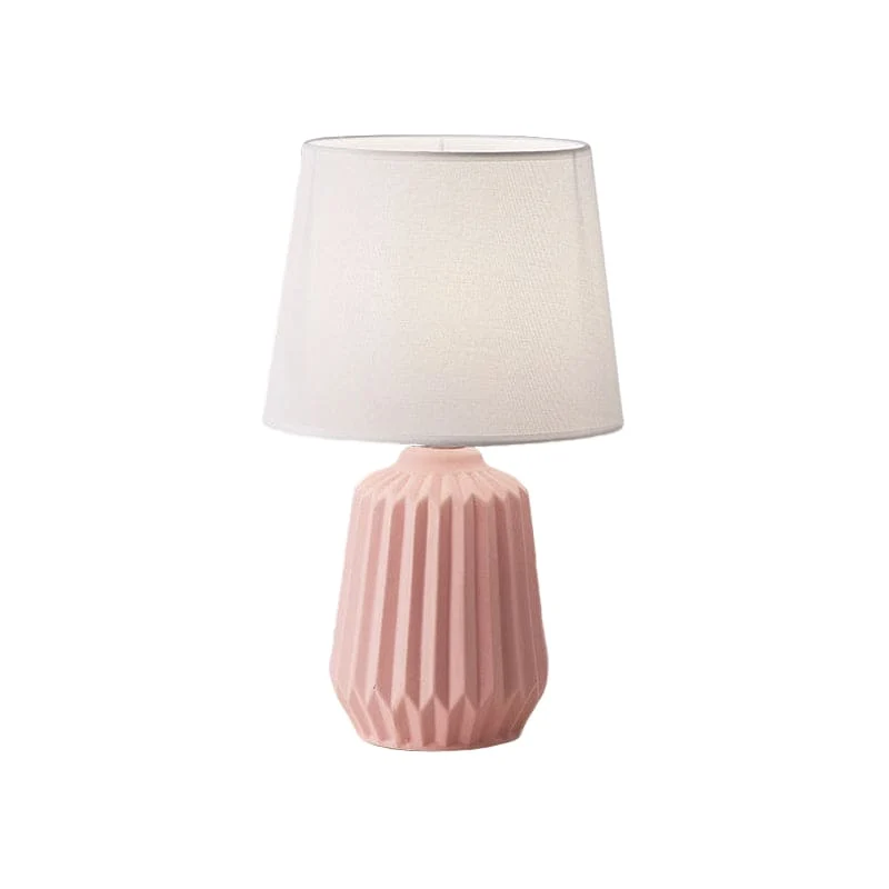 GlowLite - Candeeiro de mesa com cúpula de tecido em forma de cone
