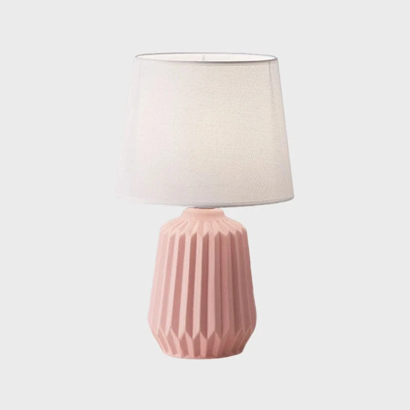 GlowLite - Candeeiro de mesa com cúpula de tecido em forma de cone