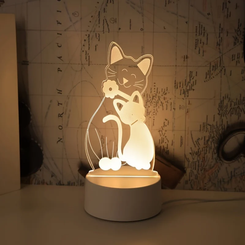 GlowPair - Candeeiro de Cabeceira Regulável Art Déco para Gatos