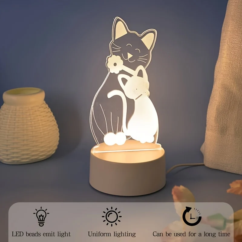 GlowPair - Candeeiro de Cabeceira Regulável Art Déco para Gatos