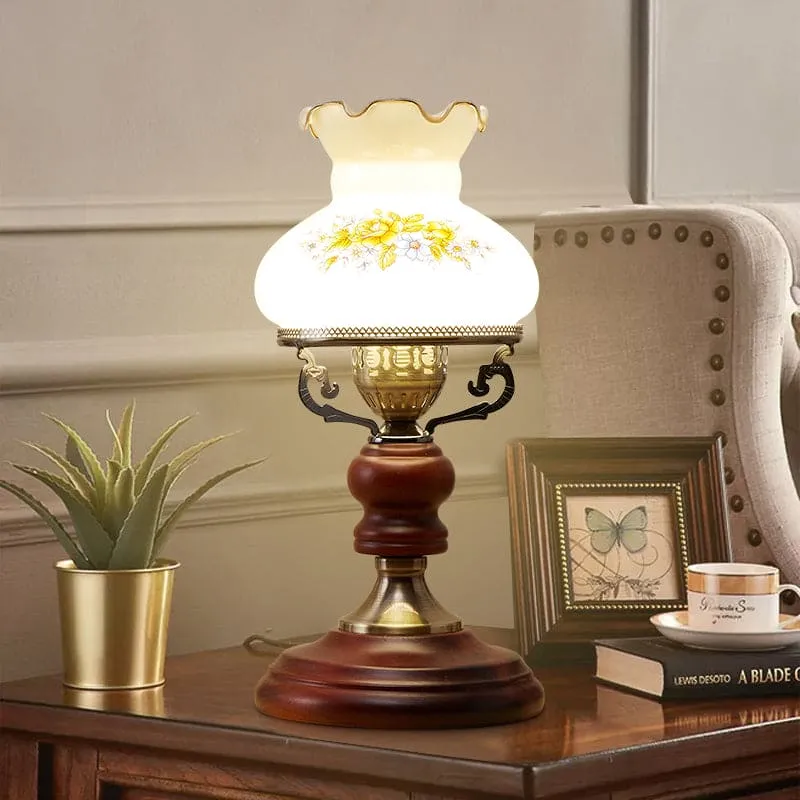 GlowSophie - Candeeiro de Mesa em Urna Castanho Vermelho Escuro