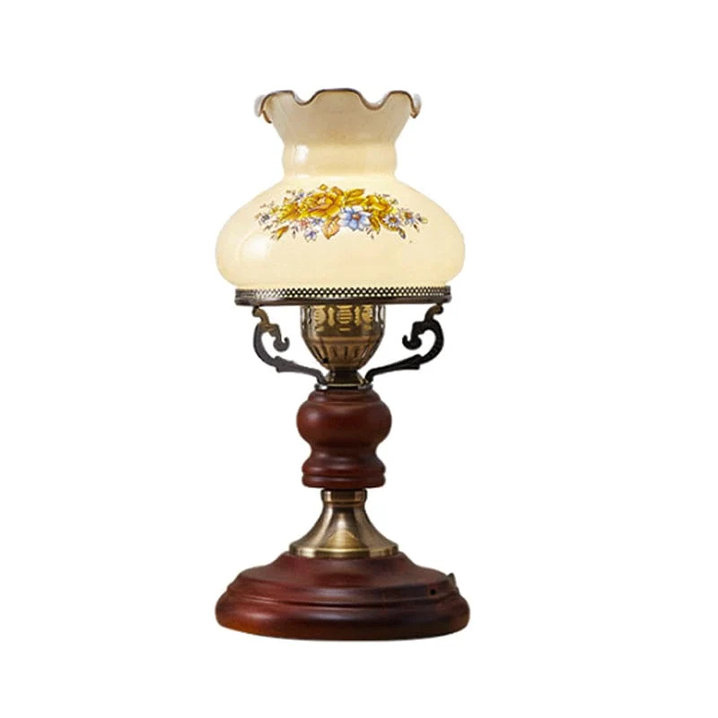 GlowSophie - Candeeiro de Mesa em Urna Castanho Vermelho Escuro