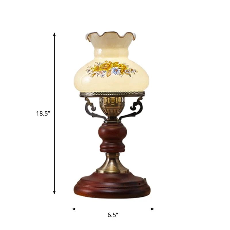 GlowSophie - Candeeiro de Mesa em Urna Castanho Vermelho Escuro