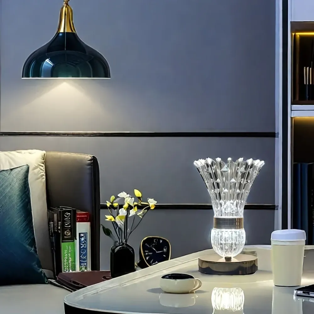 GlowSphere - Lâmpada tátil moderna recarregável por USB com iluminação ambiente LED e opção de três cores