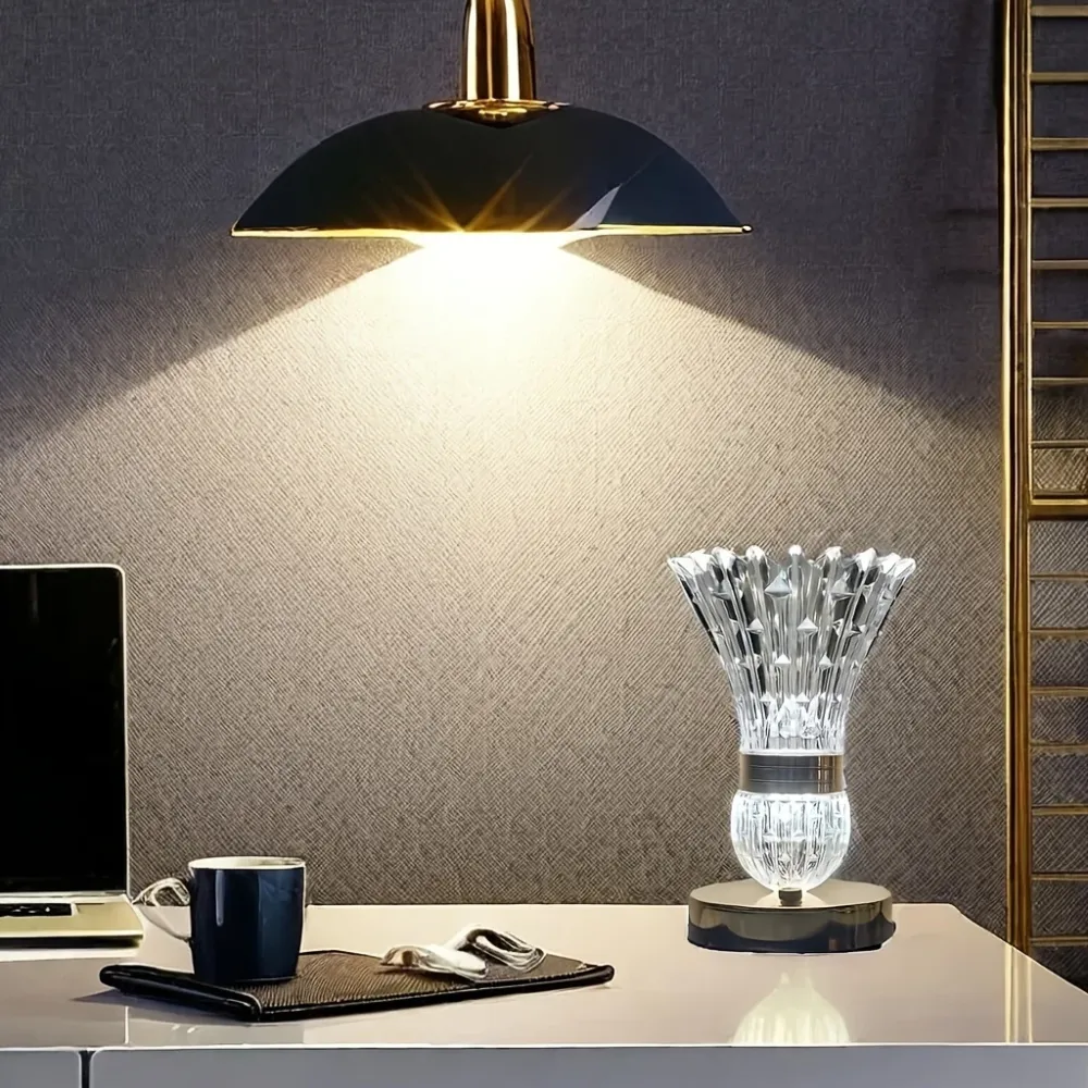 GlowSphere - Lâmpada tátil moderna recarregável por USB com iluminação ambiente LED e opção de três cores