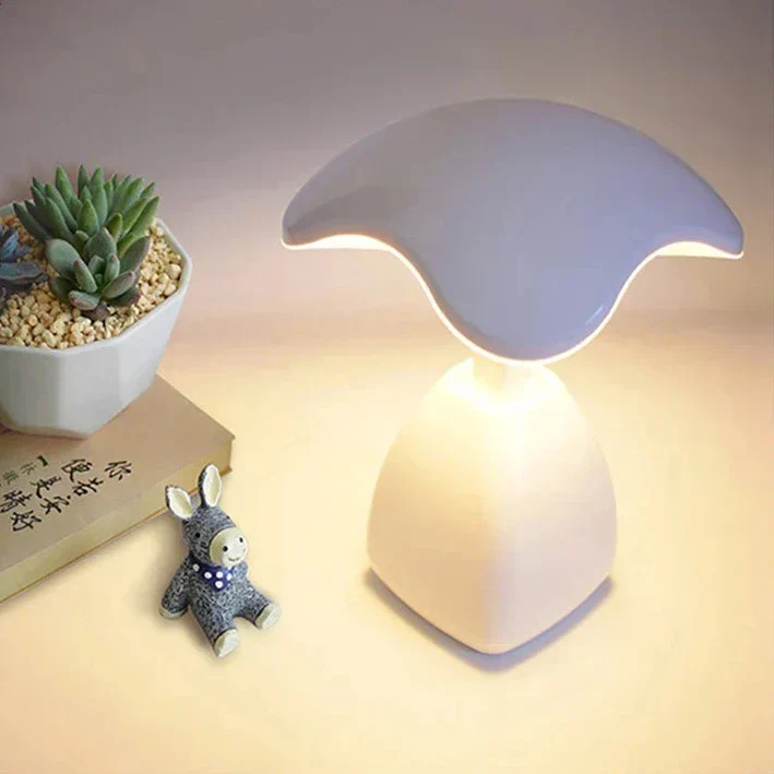 GlowTouch - Candeeiro Noturno LED com Controlo Tátil, Candeeiro de Mesa Regulável para Quarto e Escritório