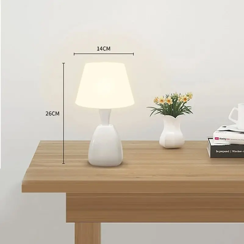 GlowTouch - Candeeiro Noturno LED com Controlo Tátil, Candeeiro de Mesa Regulável para Quarto e Escritório