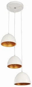 Lámpara Colgante, Blanco Mate, 3 Luces, 60W, E27 Grupo Lumimexico