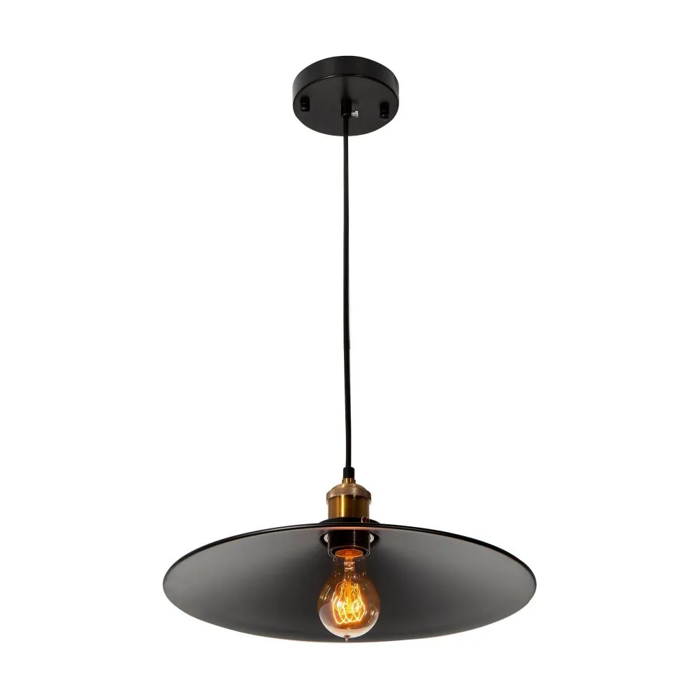 Lámpara Colgante Vintage Negro Mate E27 40W 1 Luz Grupo Lumimexico