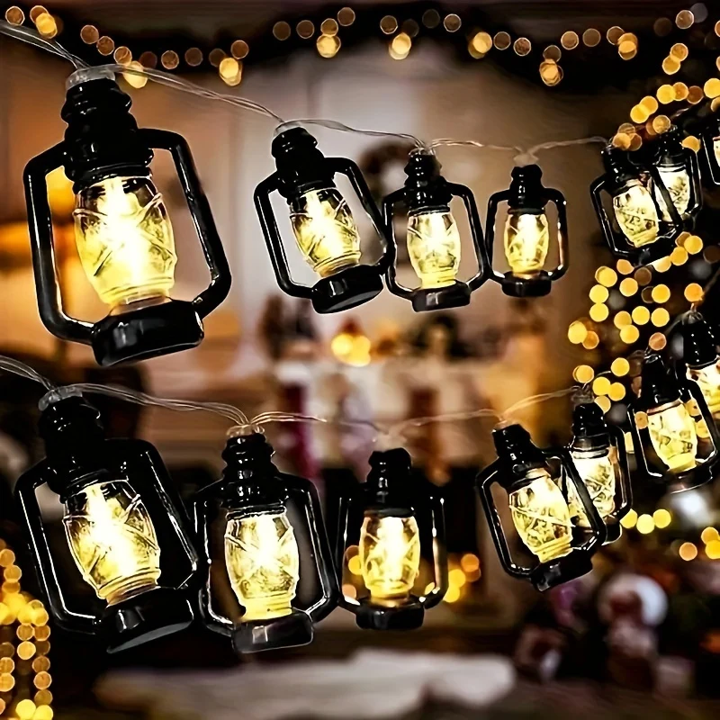 HolidayGlow - Iluminação Vintage de LED para Pendurar para Decoração Festiva