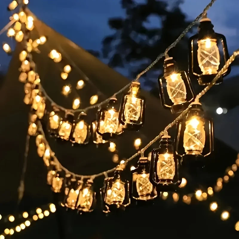 HolidayGlow - Iluminação Vintage de LED para Pendurar para Decoração Festiva