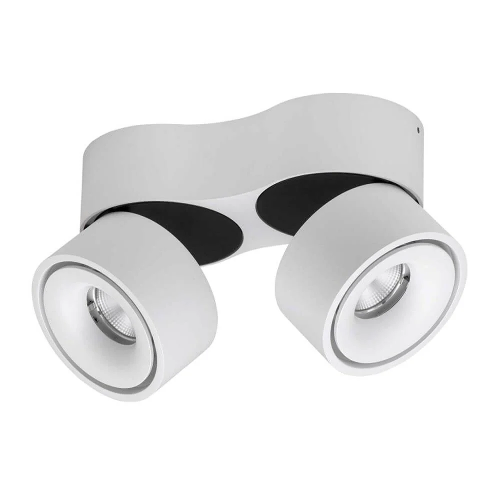 Holofotes de teto LED simples 2x680lm branco, preto