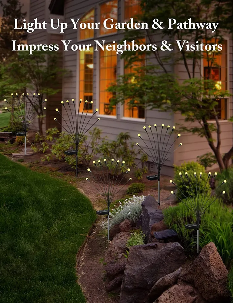 Iluminação de Jardim Vaga-lume Energia Solar - 10 Lâmpadas LED