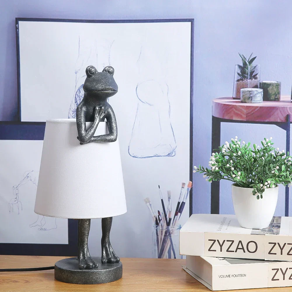 JungleGlow - Candeeiro de Mesa LED Kikker em Design Moderno para Sala de Estar e Quarto de Crianç