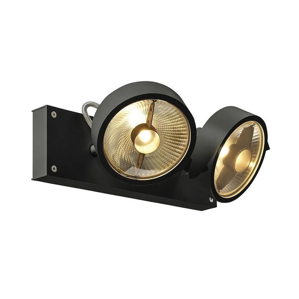 Kalu 2 lâmpada de teto QPAR Black ES111 Max