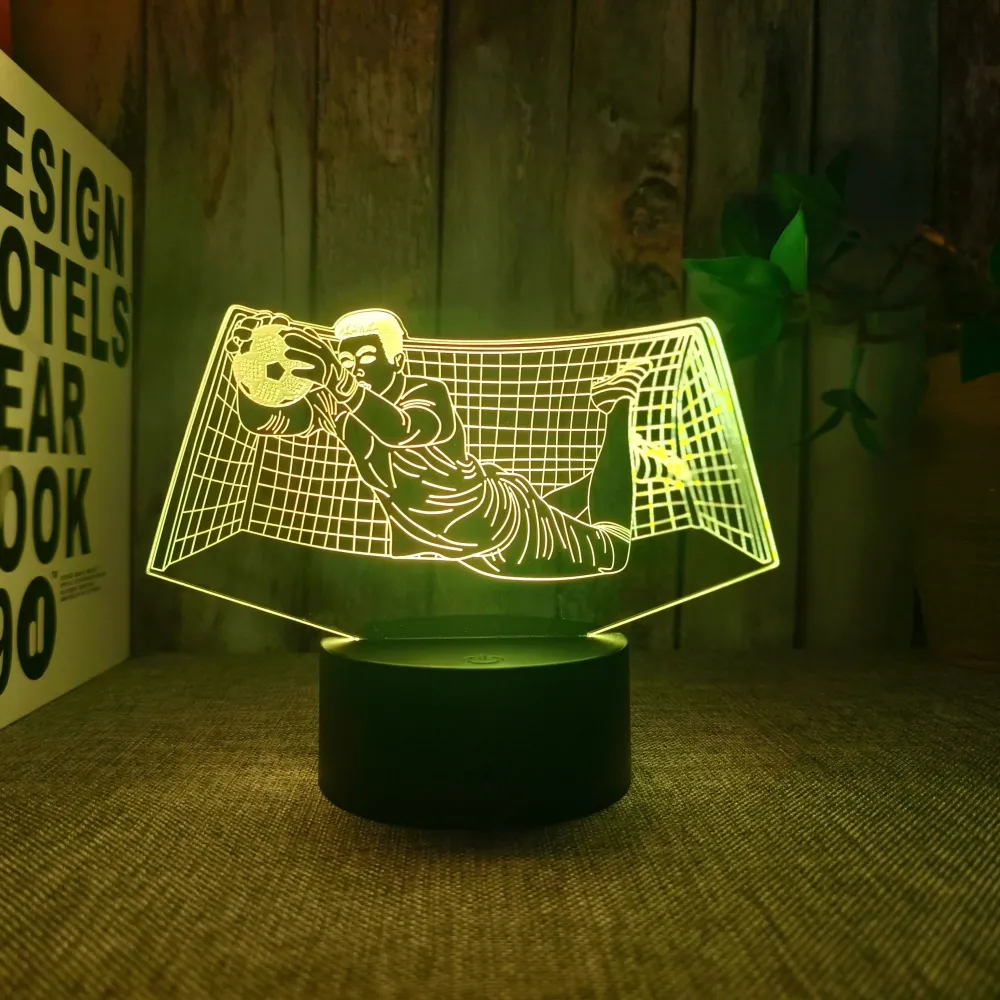 KeeperLicht - Candeeiro Noturno 3D Guarda-Redes de Futebol com Controlo Tátil