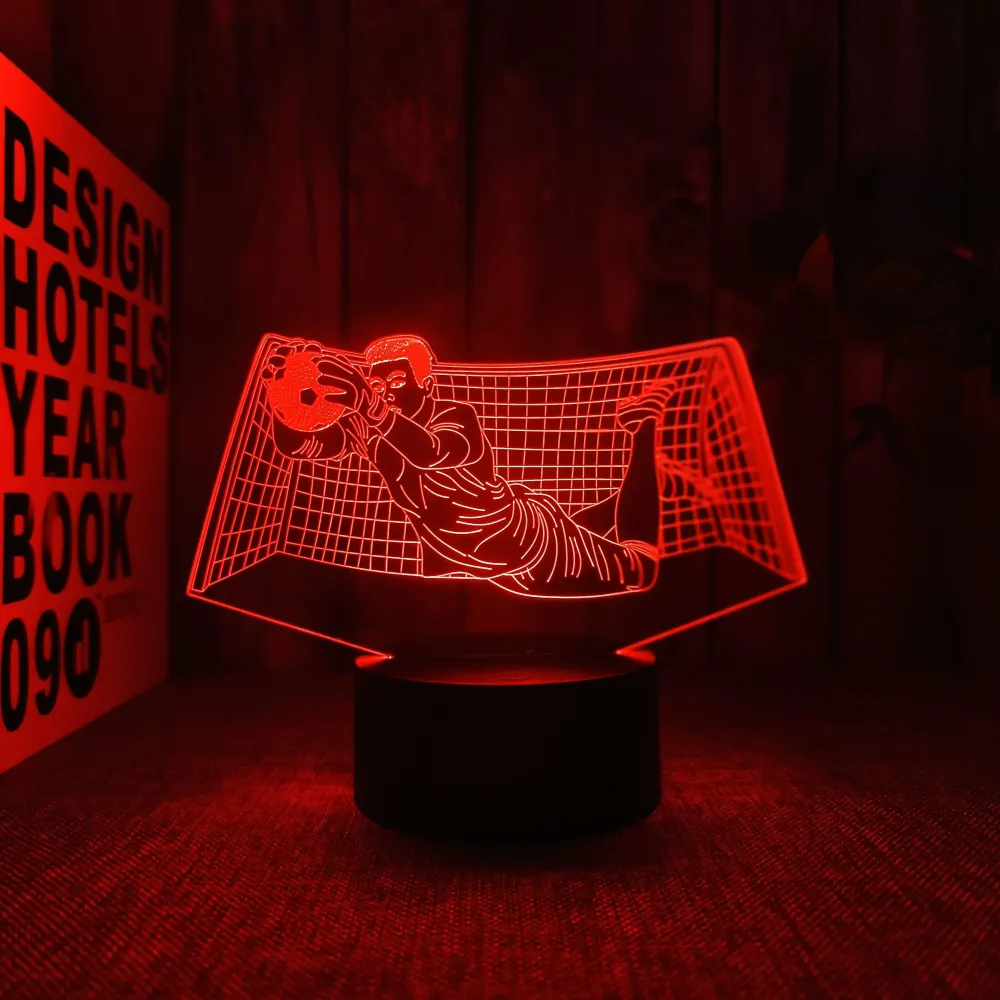 KeeperLicht - Candeeiro Noturno 3D Guarda-Redes de Futebol com Controlo Tátil