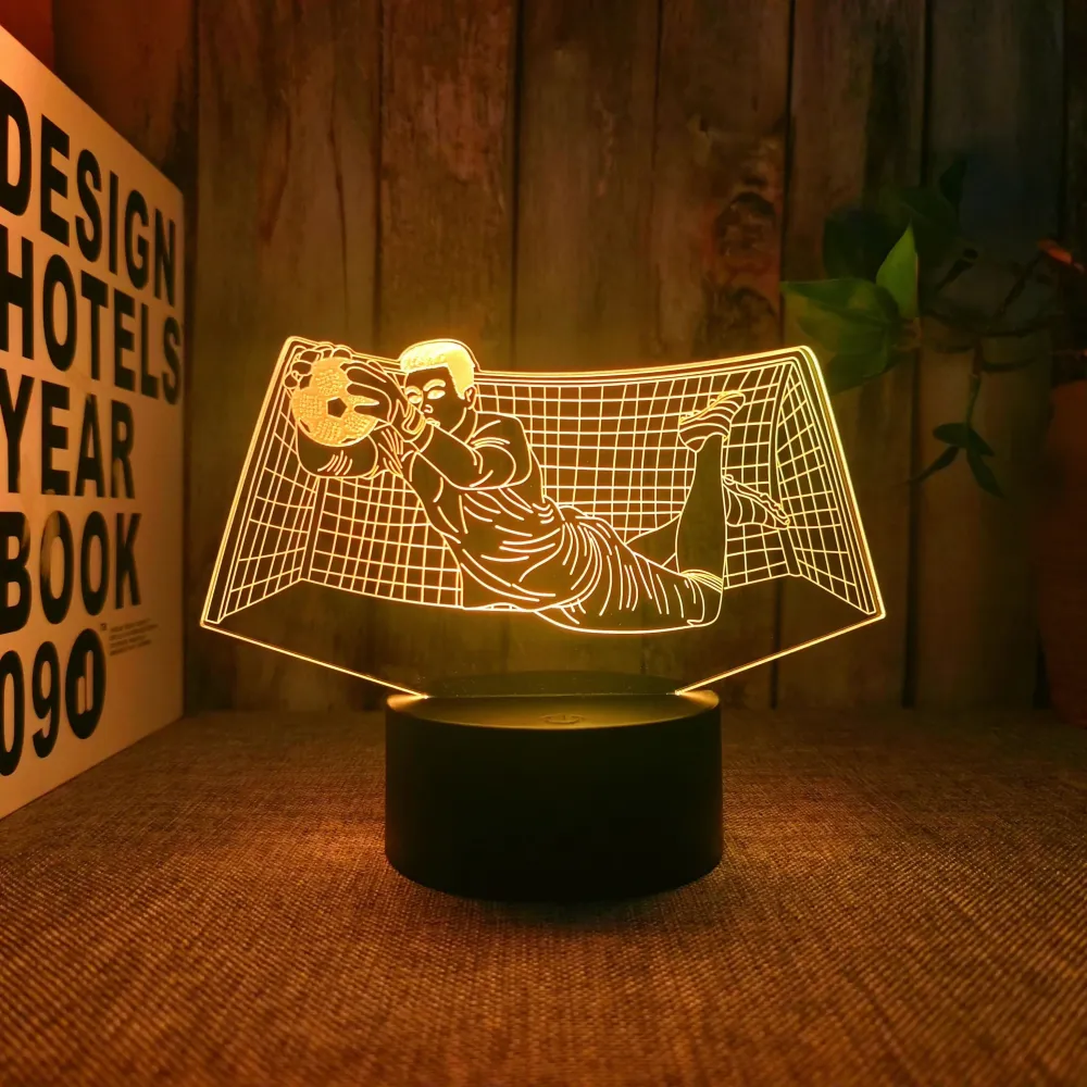 KeeperLicht - Candeeiro Noturno 3D Guarda-Redes de Futebol com Controlo Tátil