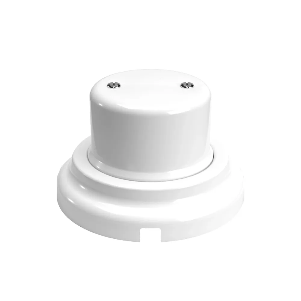 Kit caixa de derivação e base em porcelana - Branco