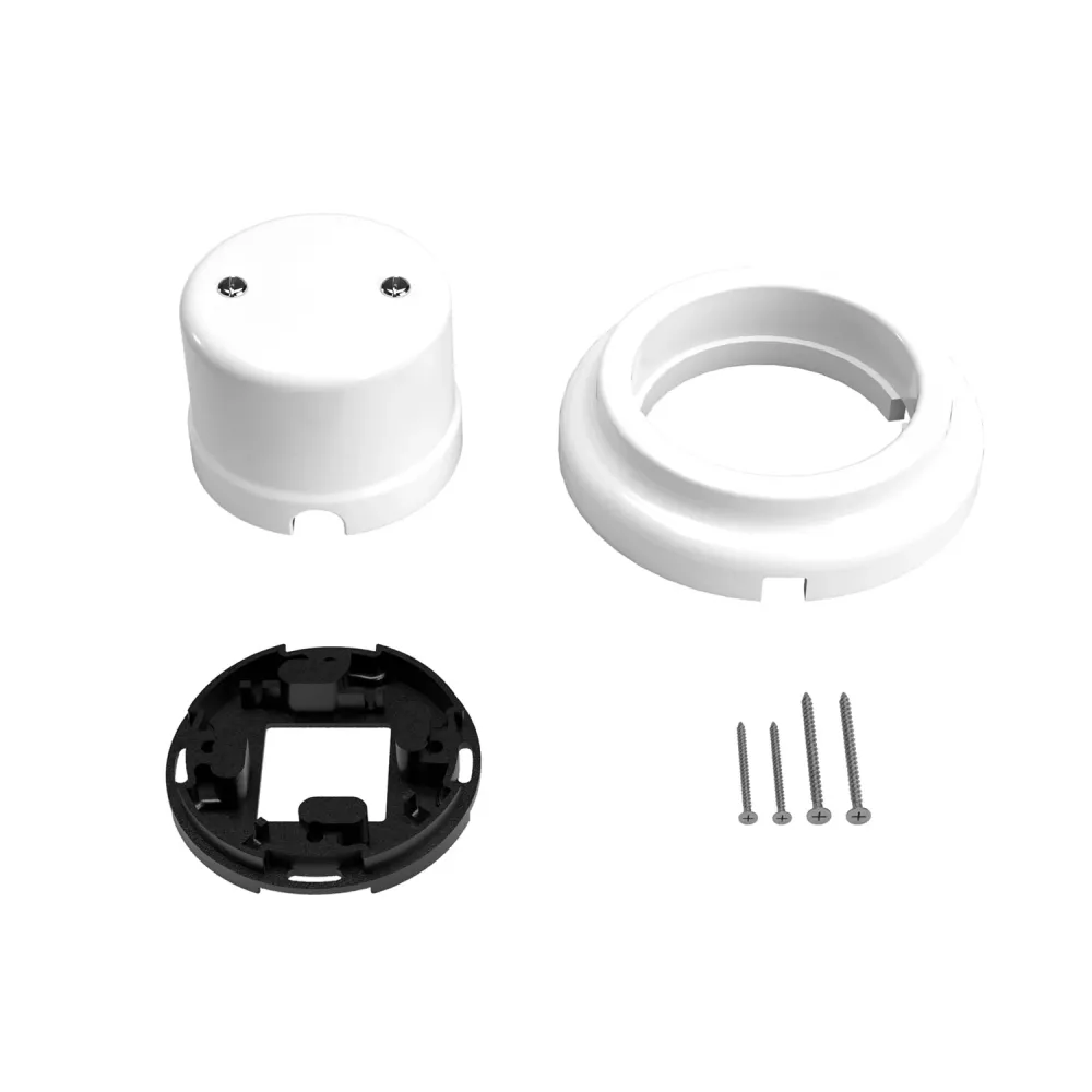 Kit caixa de derivação e base em porcelana - Branco