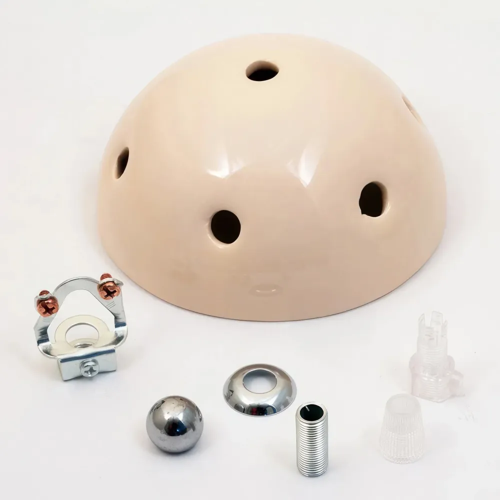 Kit rosone em cerâmica com 6 furos - Marfim