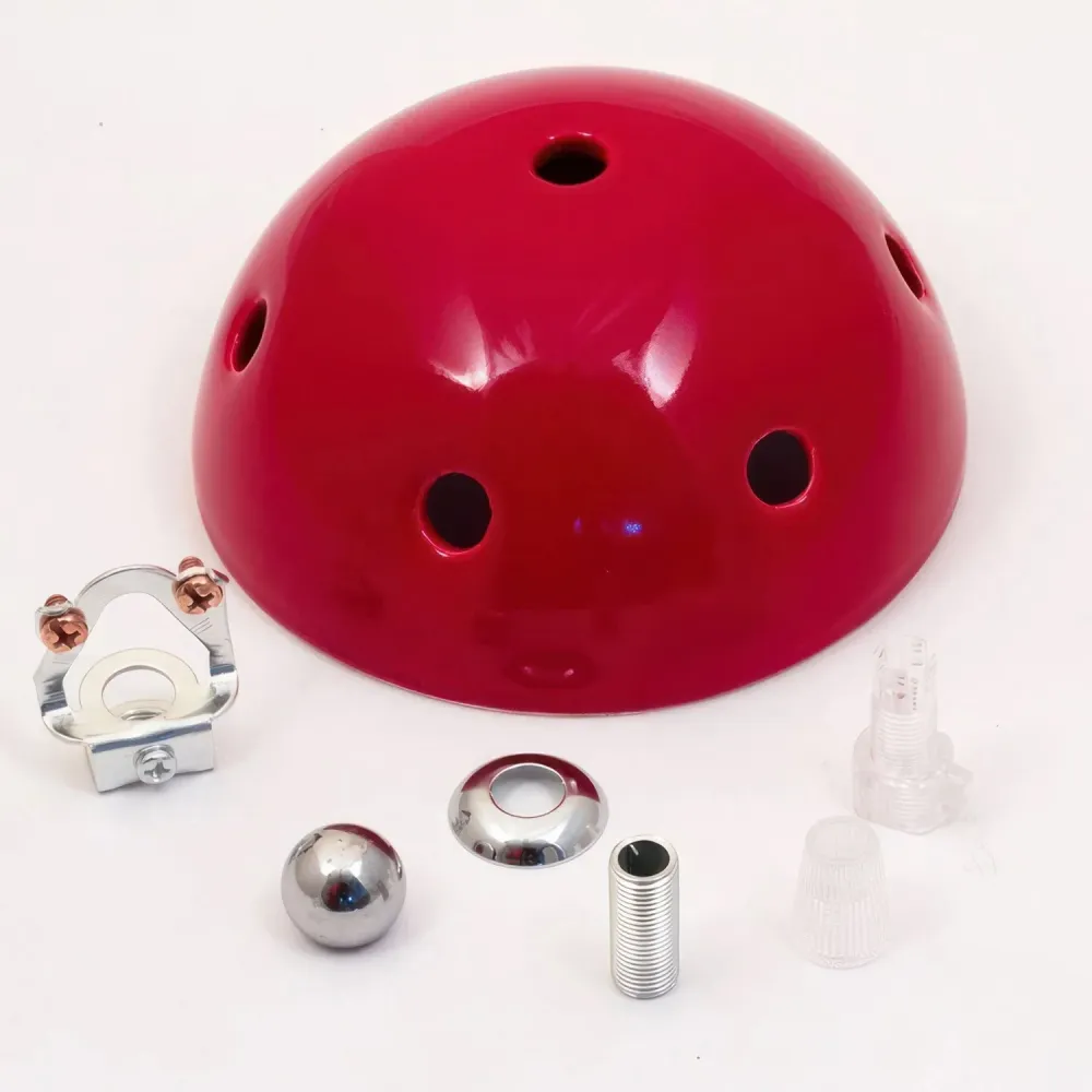 Kit rosone em cerâmica com 6 furos - Vermelho
