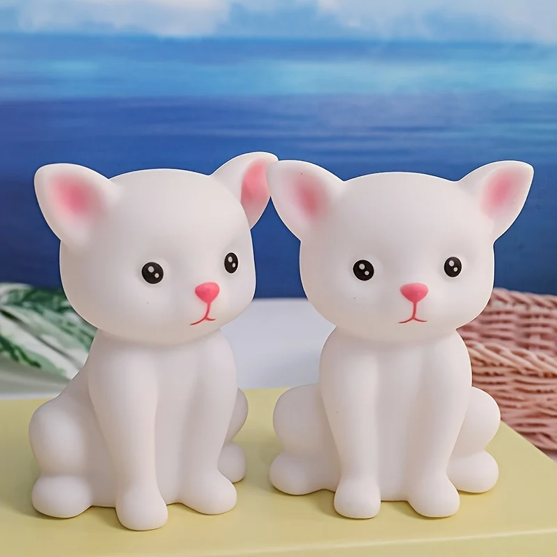 KittyGlow - Candeeiro de Mesa com Luz LED e Alimentação Pilhas, com Gatinhos Adoráveis