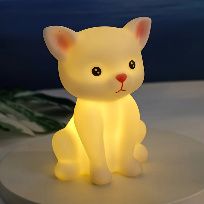 KittyGlow - Candeeiro de Mesa com Luz LED e Alimentação Pilhas, com Gatinhos Adoráveis