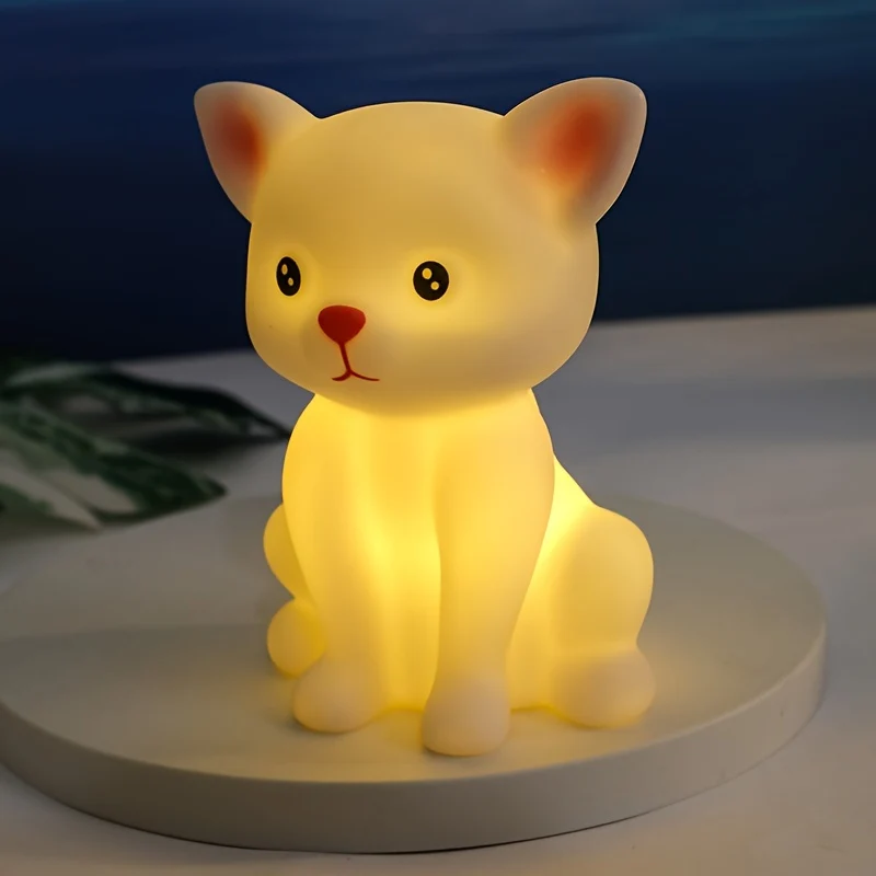 KittyGlow - Candeeiro de Mesa com Luz LED e Alimentação Pilhas, com Gatinhos Adoráveis