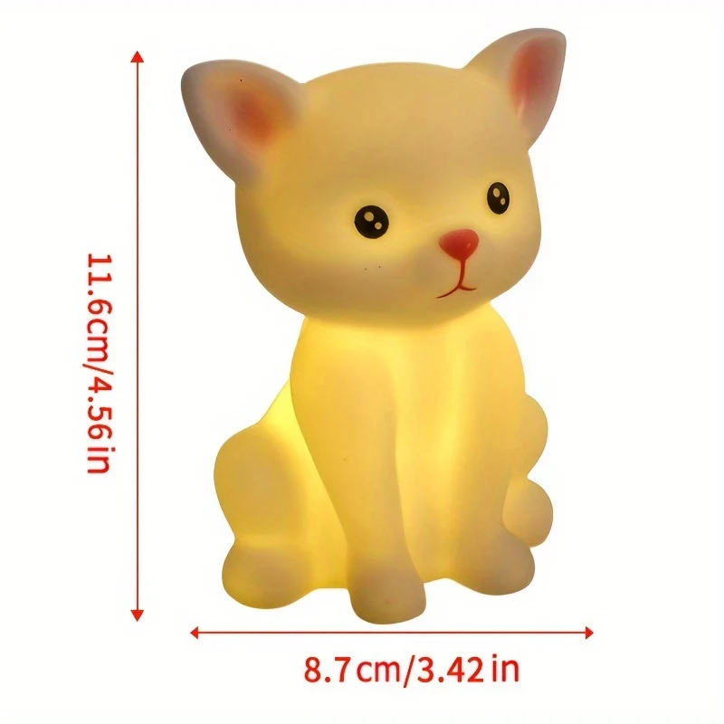 KittyGlow - Candeeiro de Mesa com Luz LED e Alimentação Pilhas, com Gatinhos Adoráveis