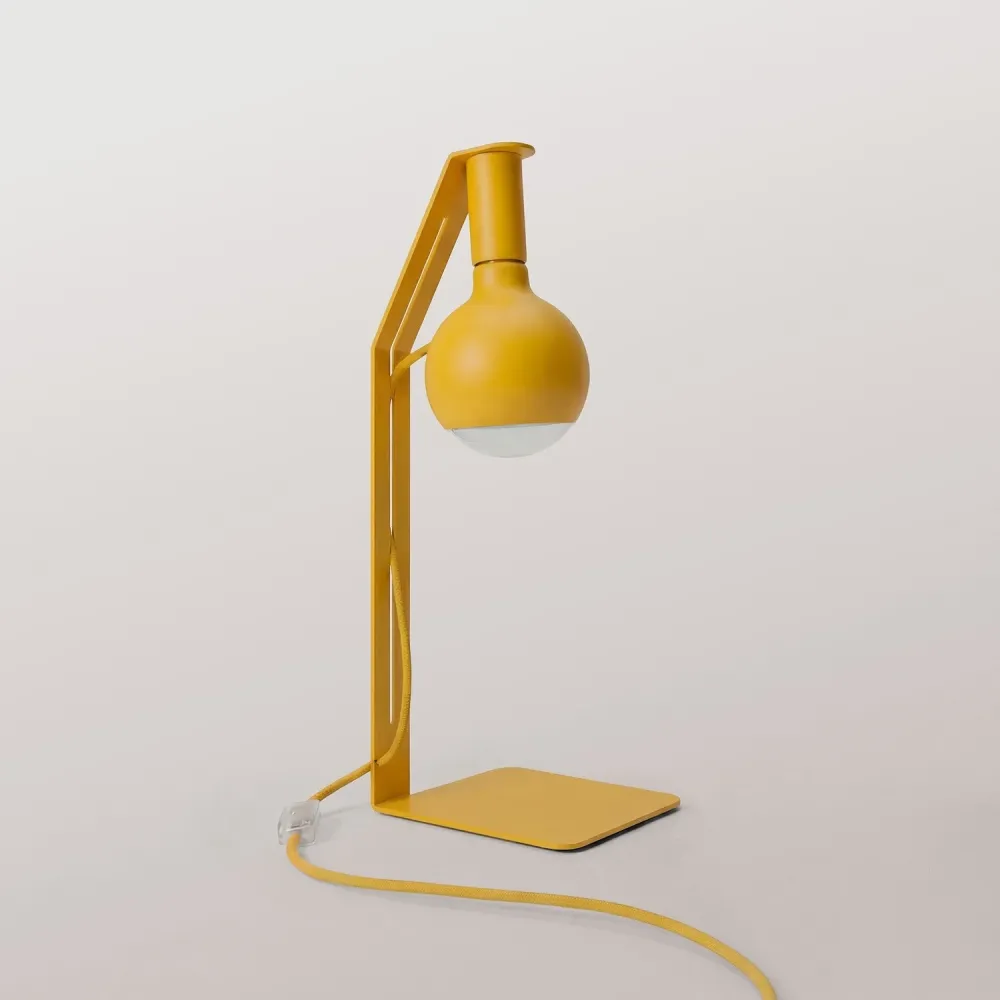 Koso Lucia - Lâmpada de mesa com Ficha UK - Amarelo