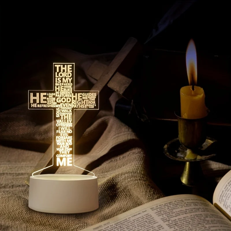 KruisLicht - Candeeiro Noturno 3D LED Acrílico Alimentado por USB